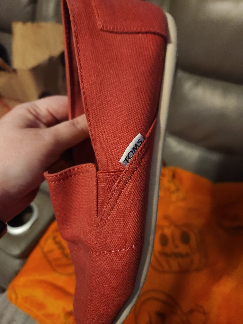 TOMS Women's Classic Slip-On Shoes — Brick Red - Picture 3 of 5